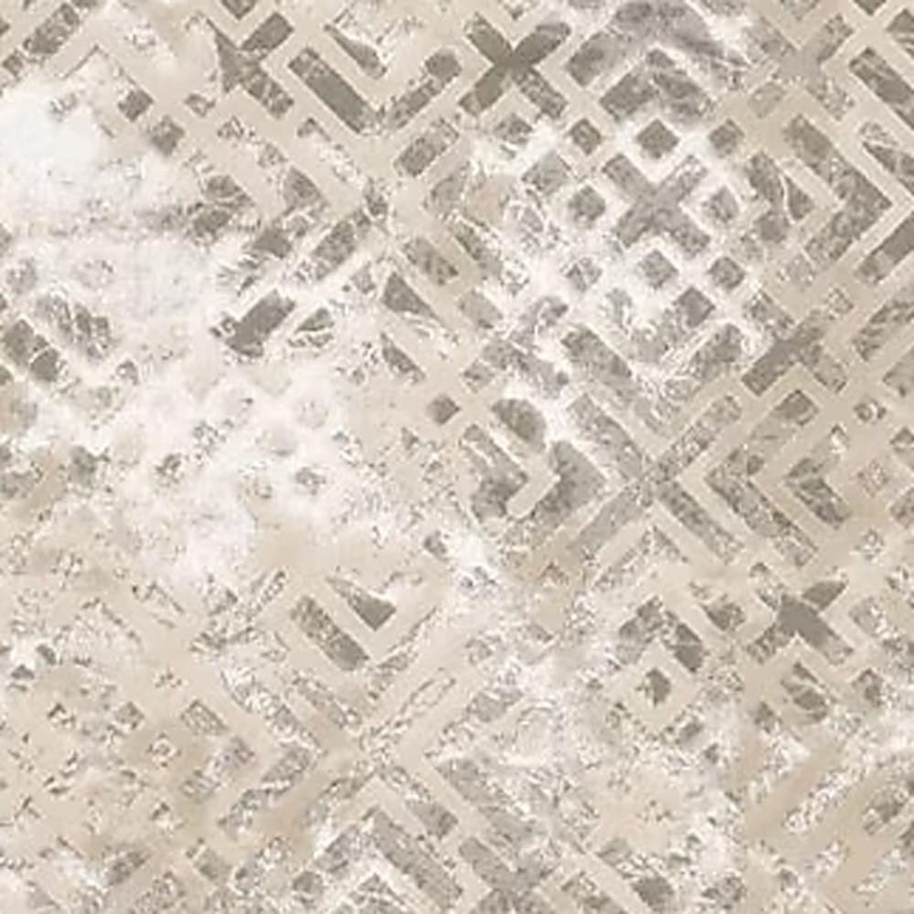 7' X 10' Sand And Light Blue Geometric Area Rug