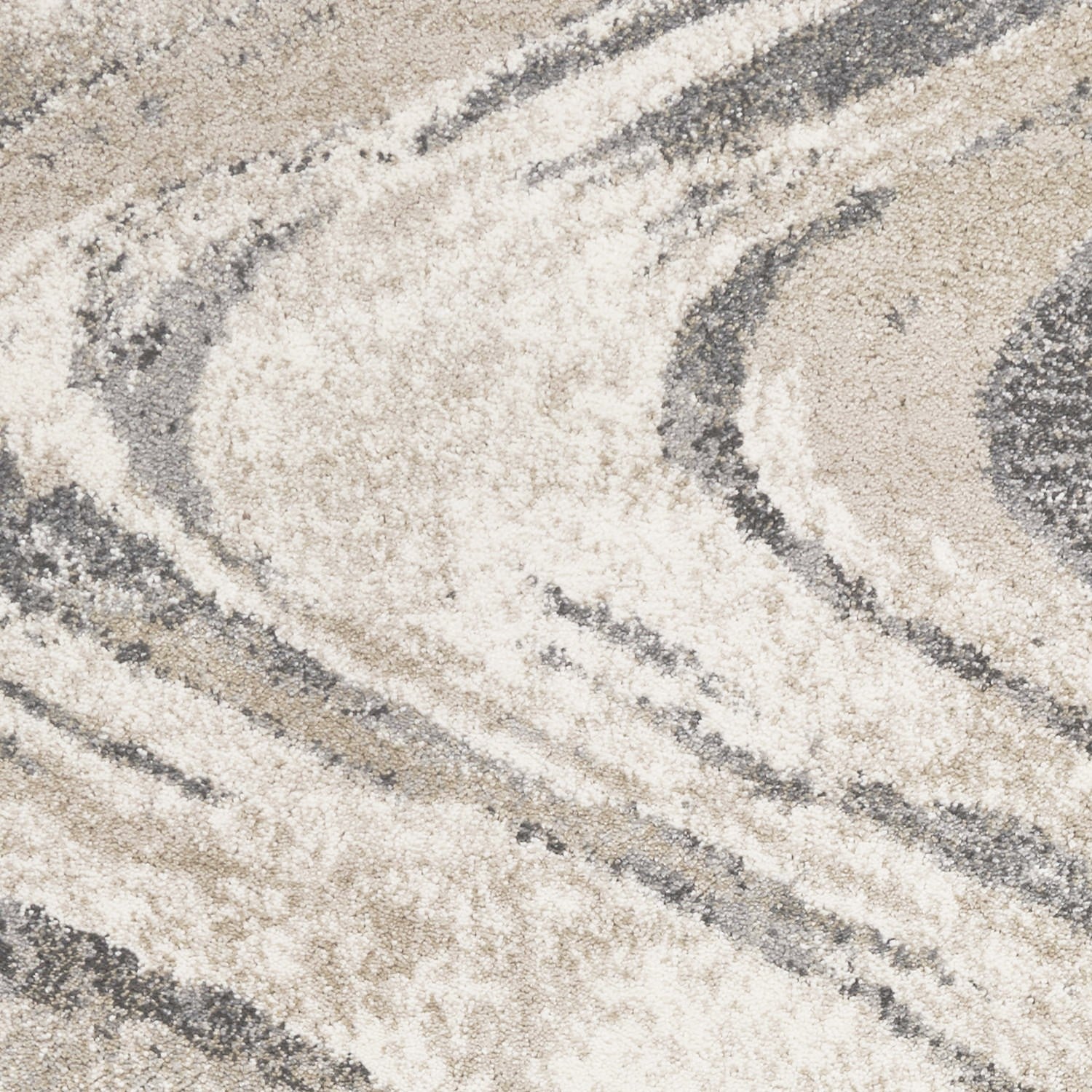 7' X 9' Gray And Tan Abstract Area Rug