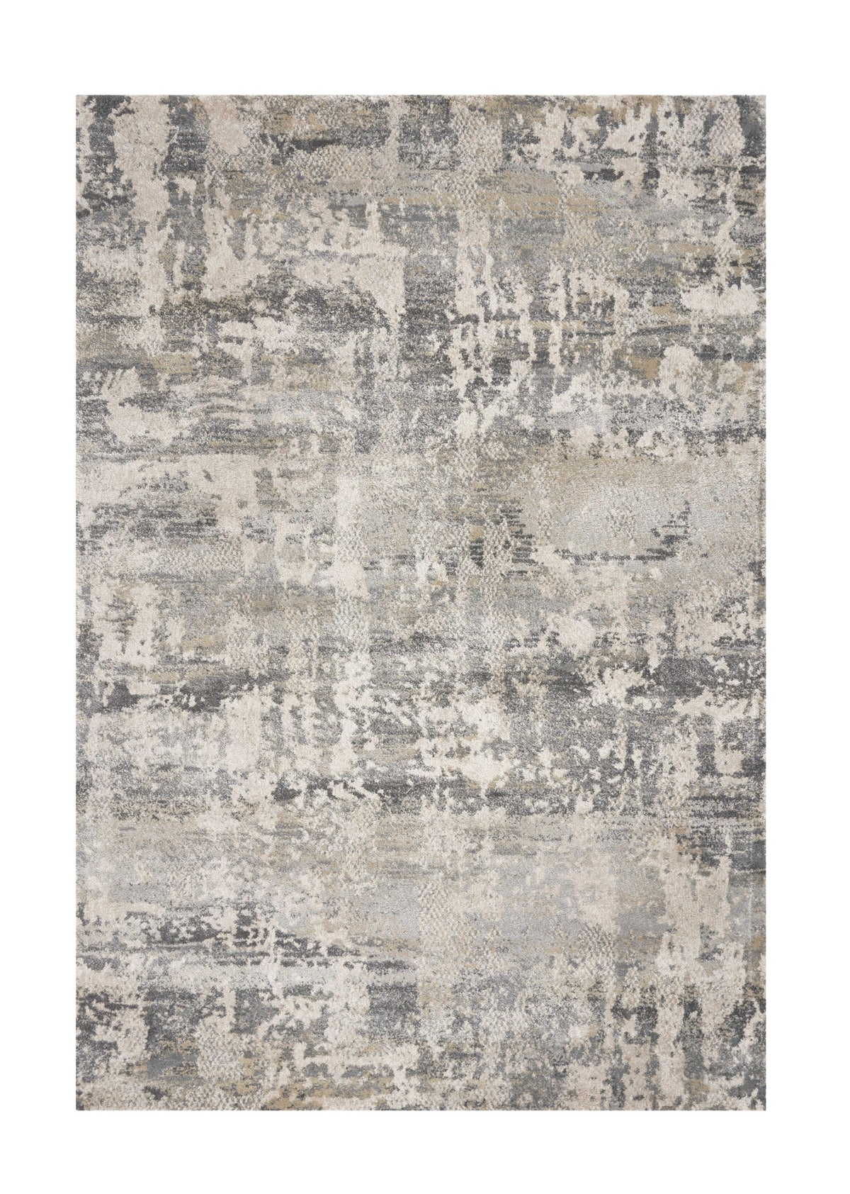 9' X 13' Gray And Tan Abstract Area Rug