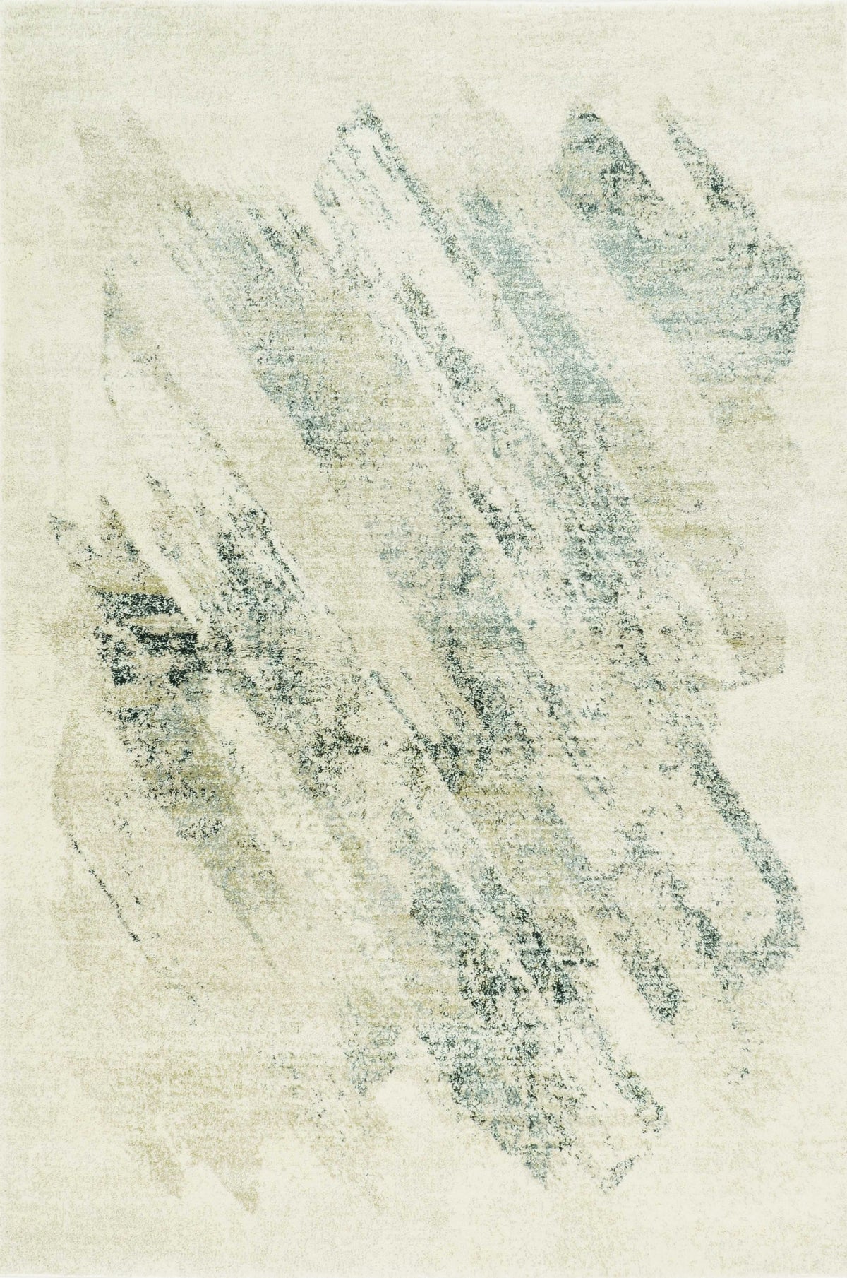 9' X 13' Ivory And Gray Abstract Area Rug