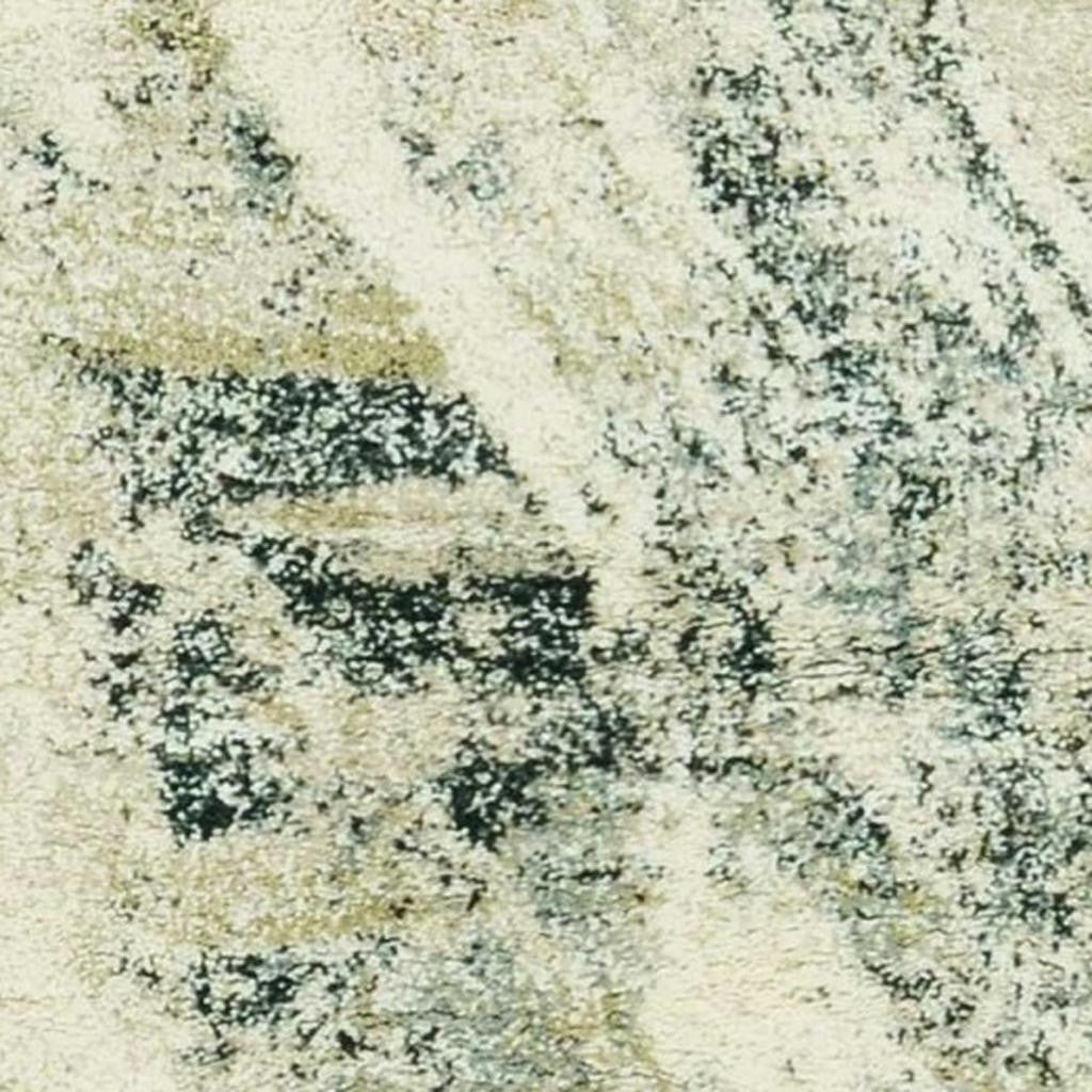 9' X 13' Ivory And Gray Abstract Area Rug