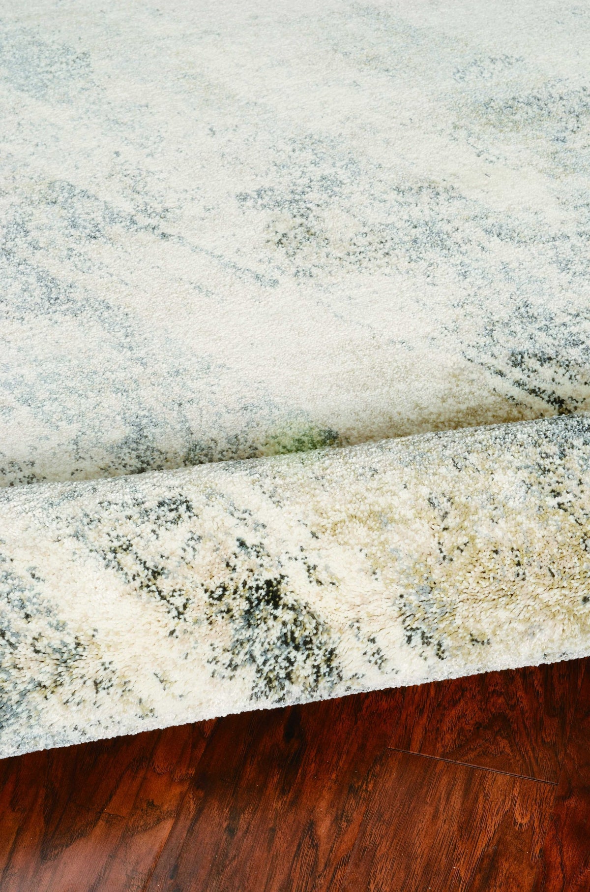 9' X 13' Ivory And Gray Abstract Area Rug