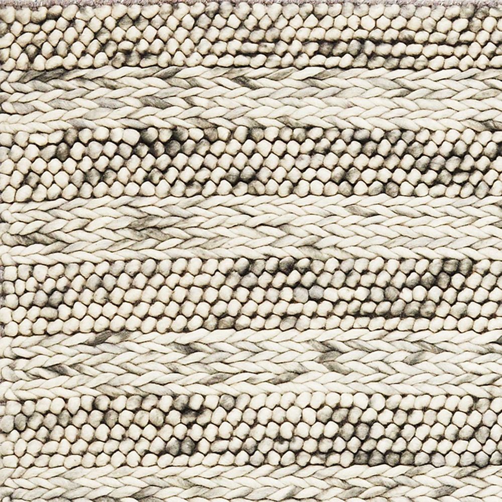 9' X 13' Wool Striped Hand Woven Area Rug