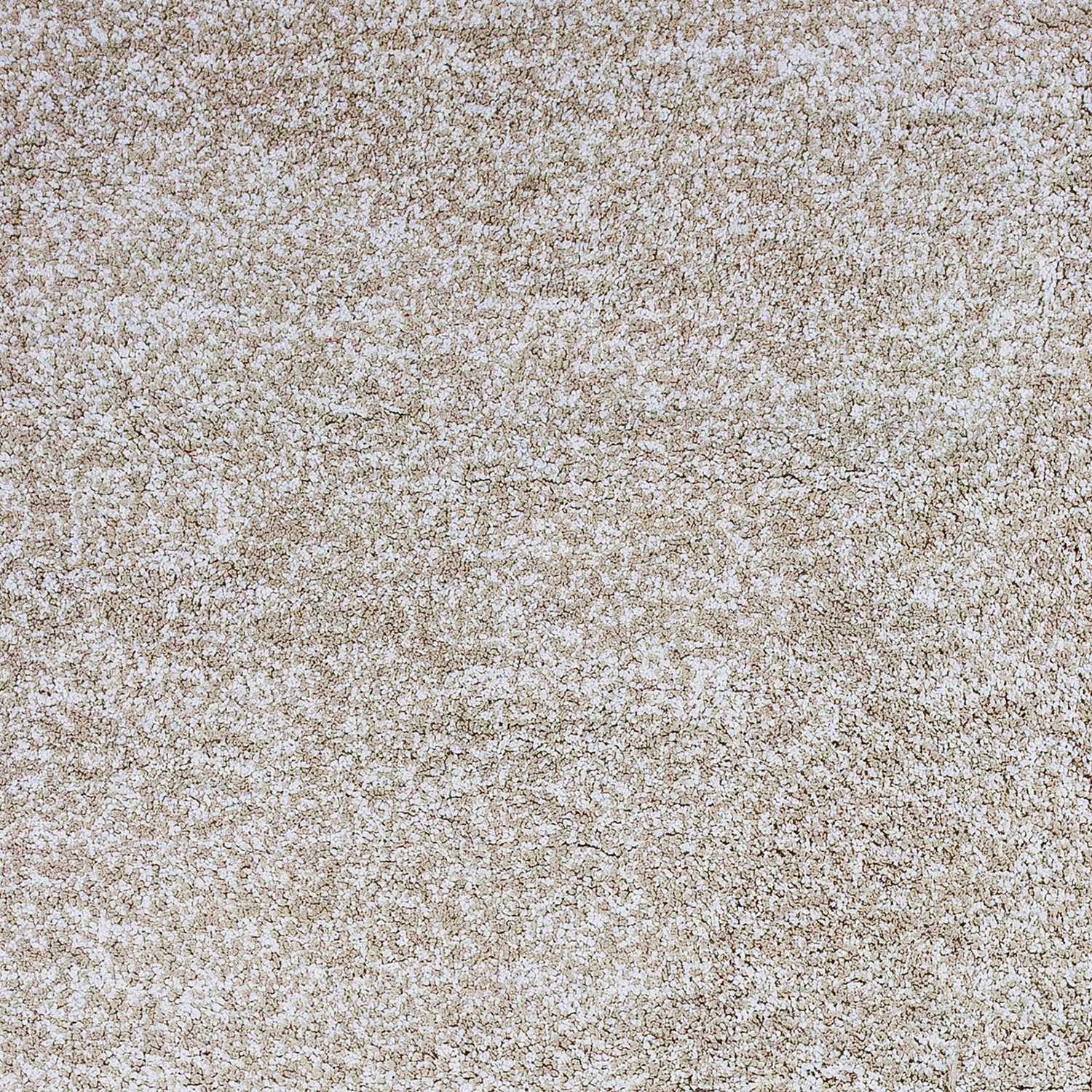 5' X 7' Ivory Shag Hand Woven Area Rug