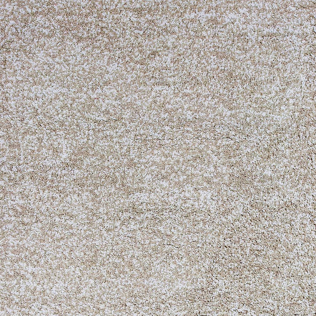 5' X 7' Ivory Shag Hand Woven Area Rug