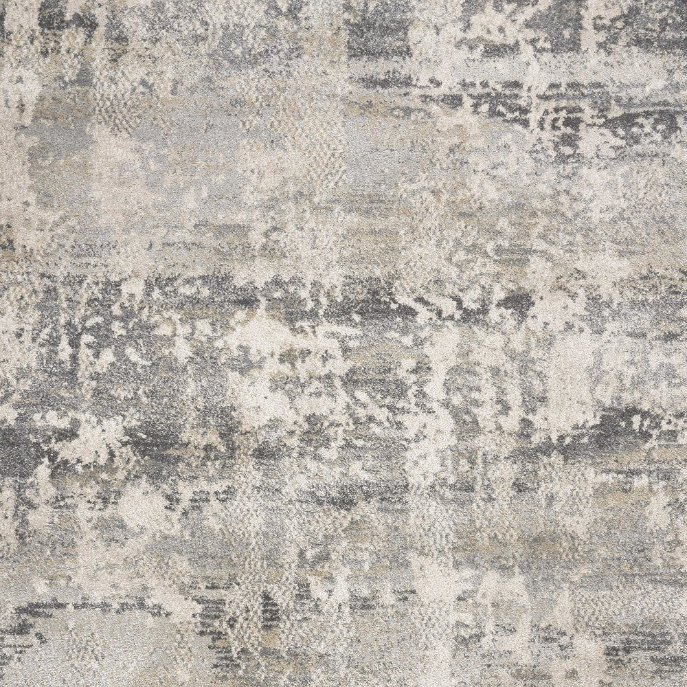 5' X 8' Gray And Tan Abstract Area Rug