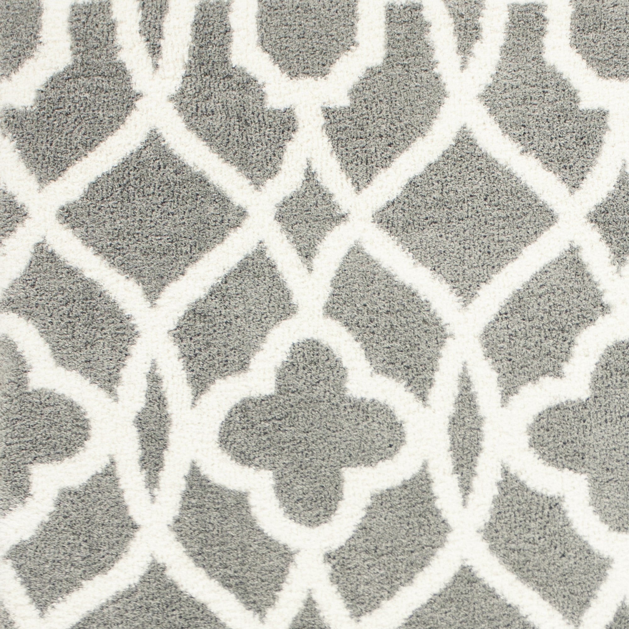 5' X 8' Gray And Ivory Ogee Area Rug