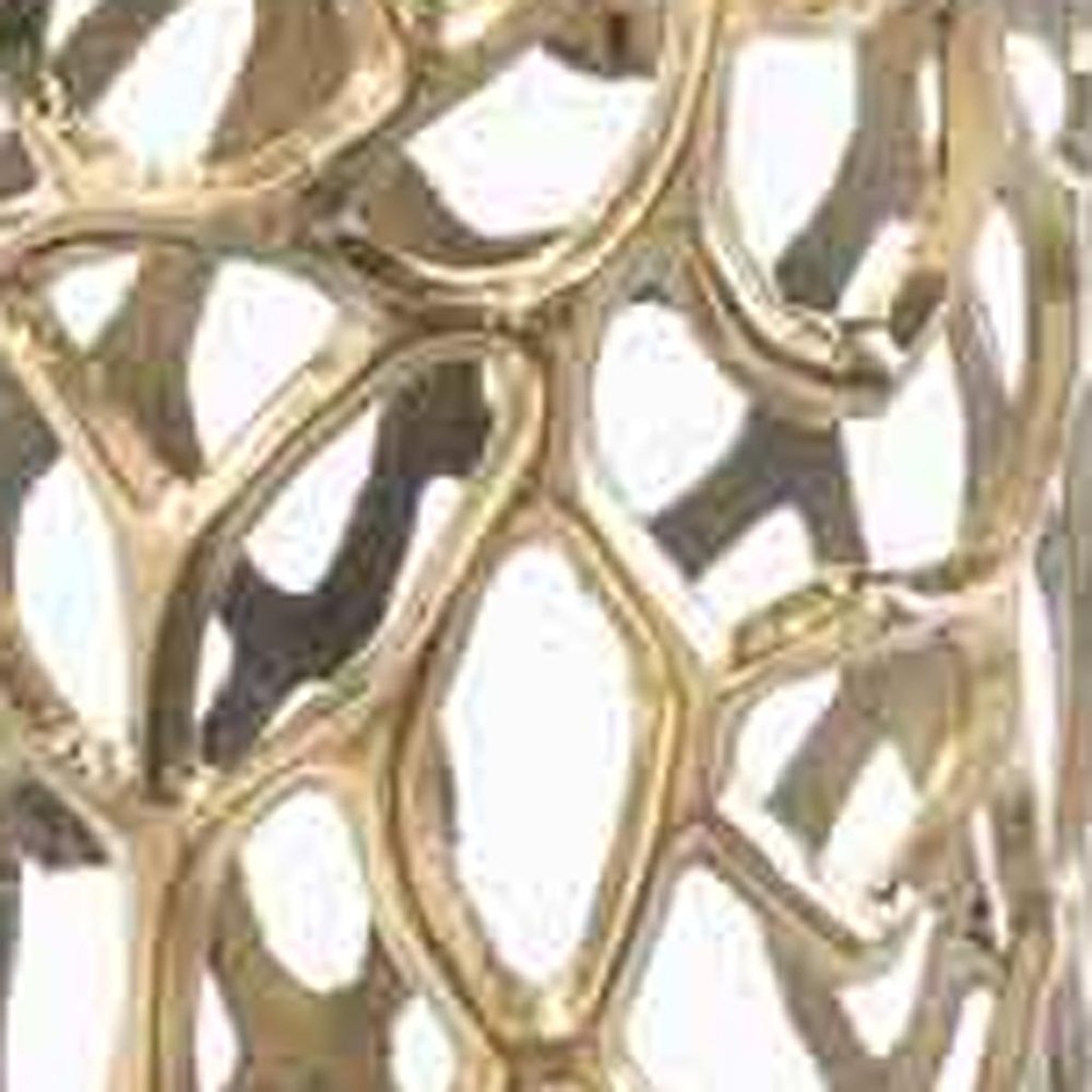 32" Aluminum Silver Twigs Cylinder Floor Vase