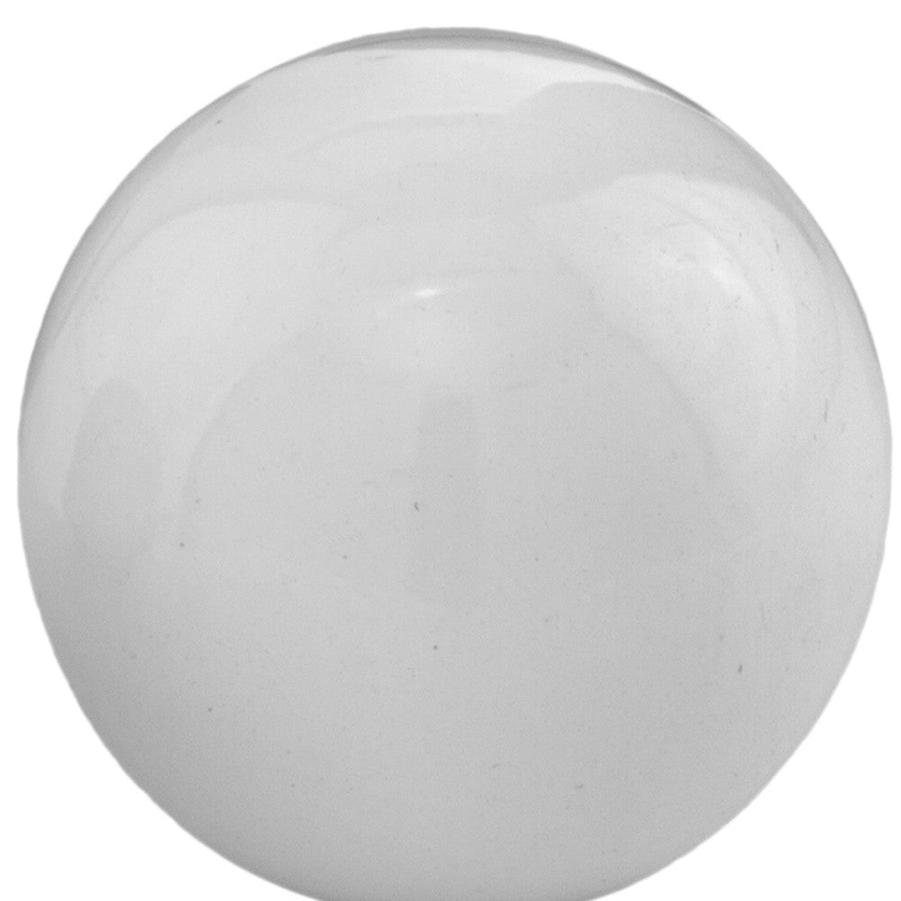 3" White Aluminum Decorative Orb Tabletop Sculpture