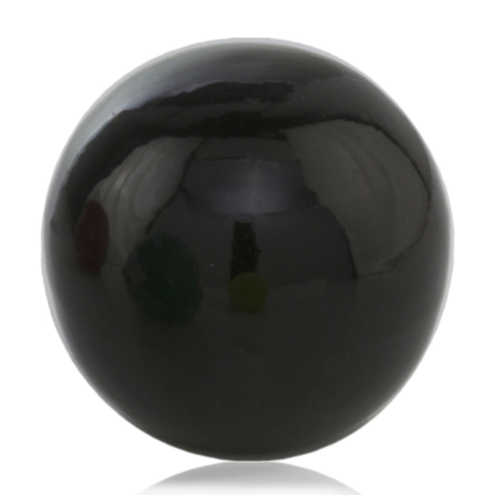 3" Black Enameled Aluminum Decorative Sphere
