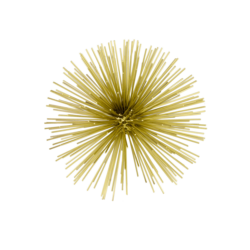 8" Gold Metal Sea Urchin Spiky Sphere