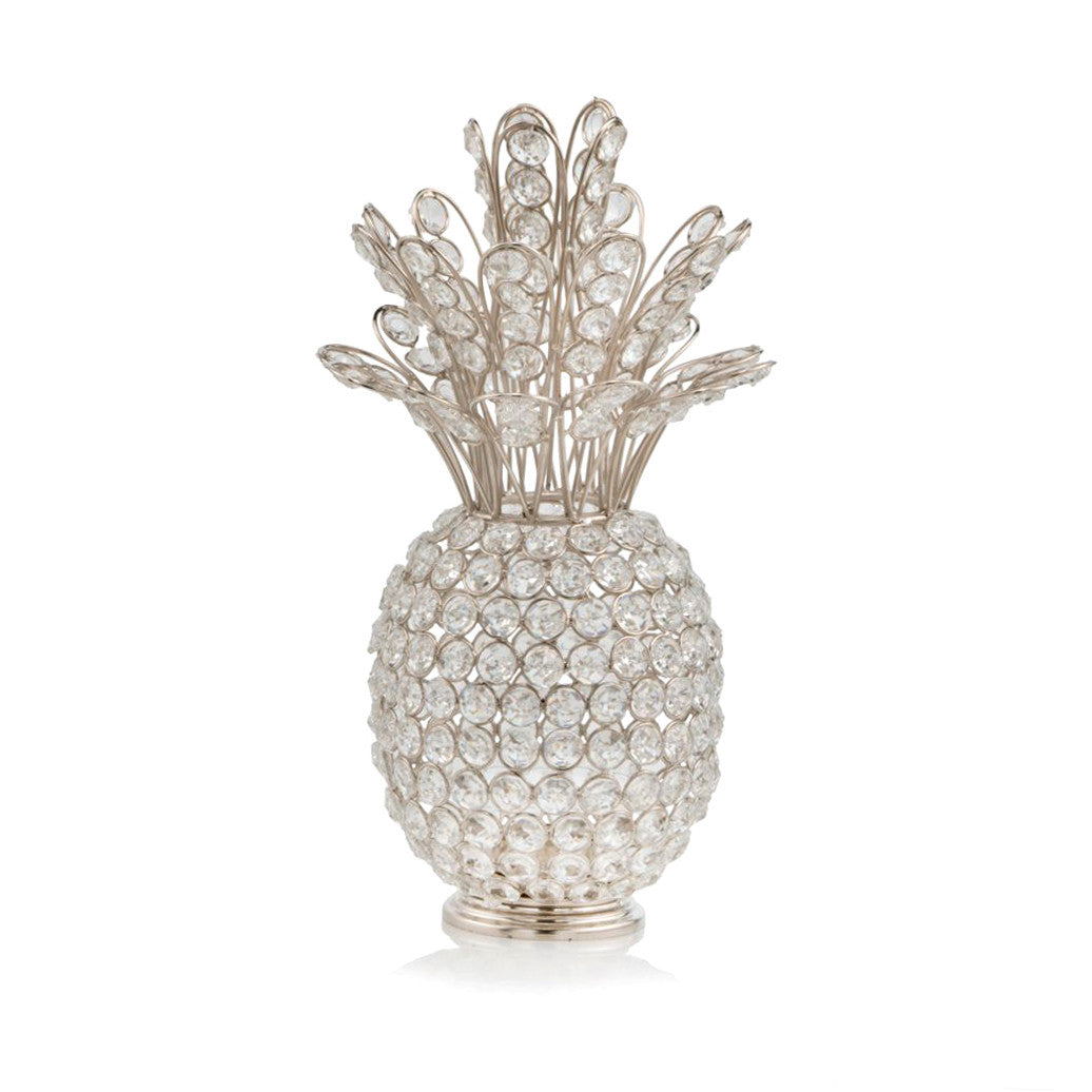 13" Gold and Faux Crystal Pineapple Tabletop Sculpture