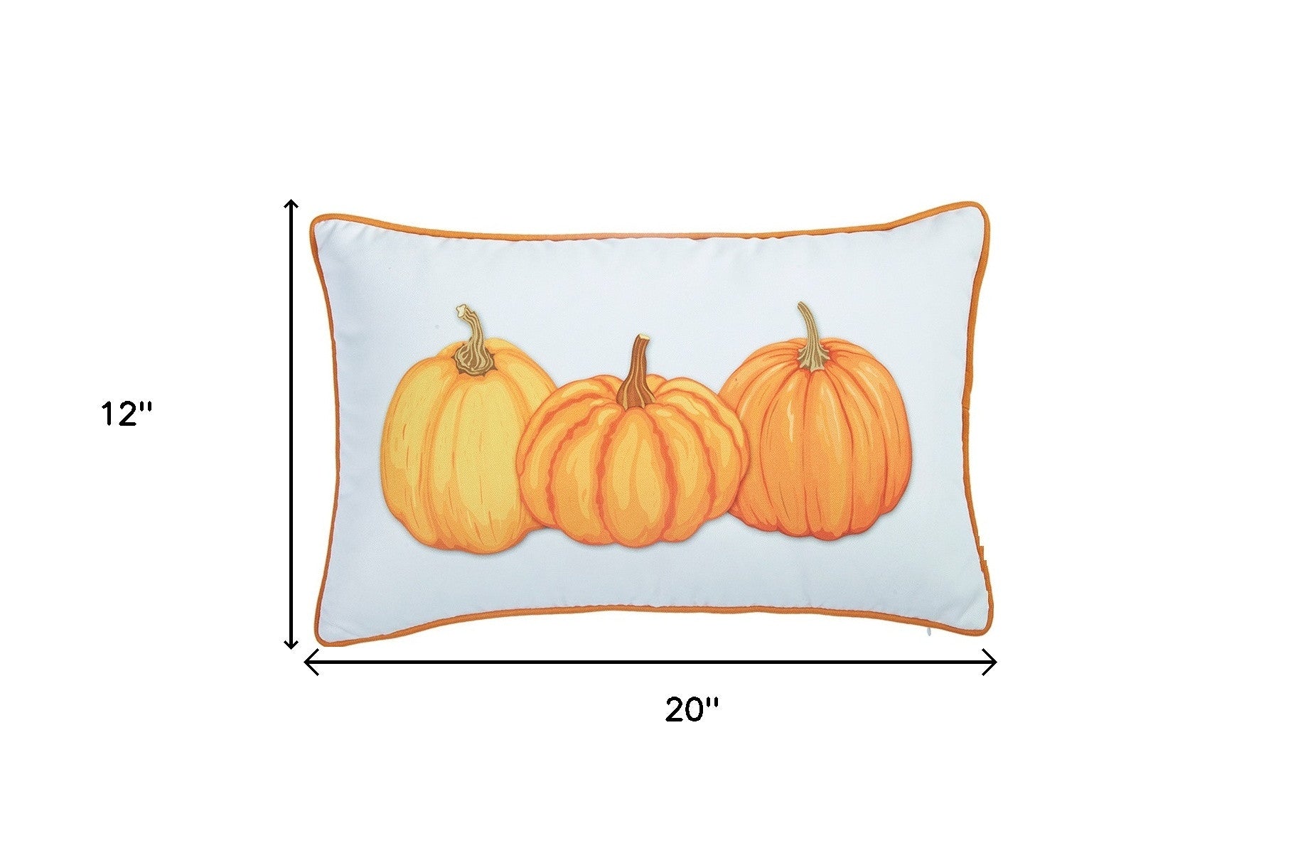 Pumpkin Trio Lumbar Decorative Throw Pillow Cover