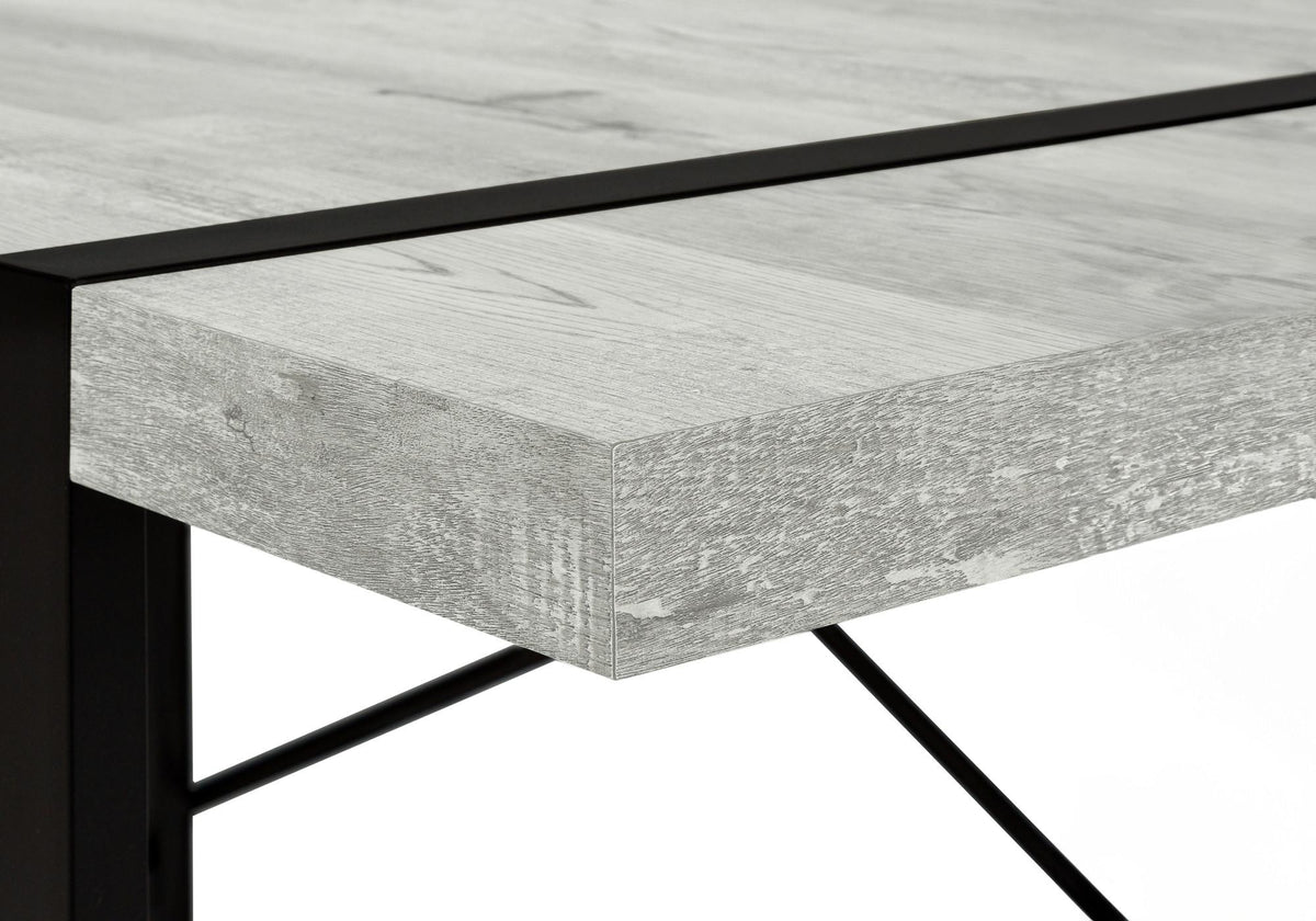49" Gray and Black Computer Desk