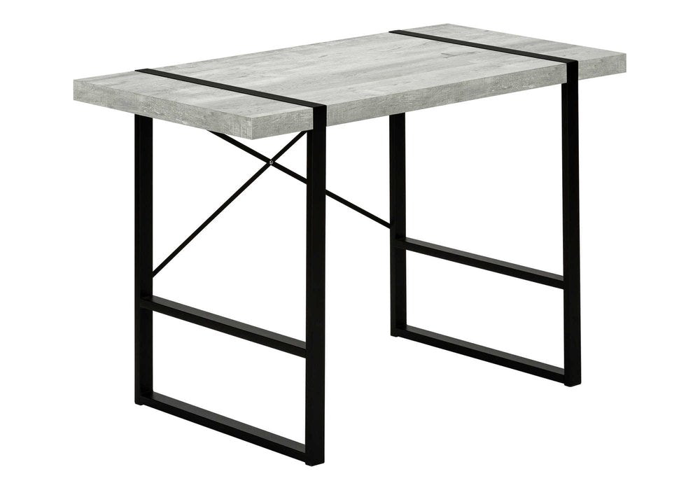 24" Gray and Black Computer Desk