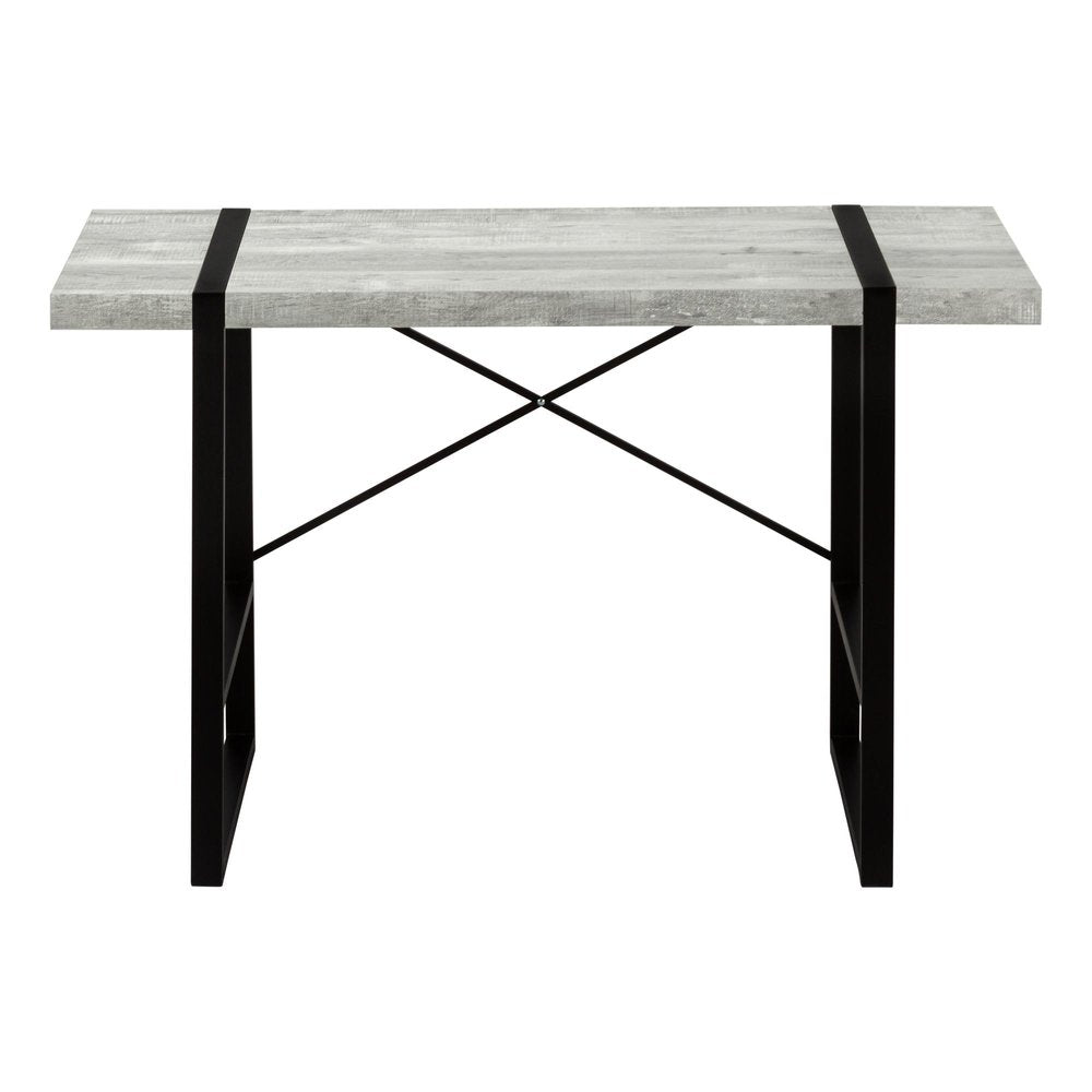 49" Gray and Black Computer Desk