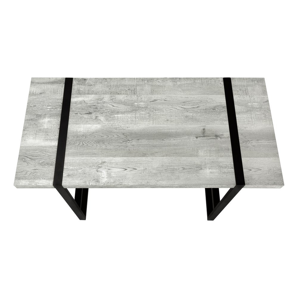 49" Gray and Black Computer Desk
