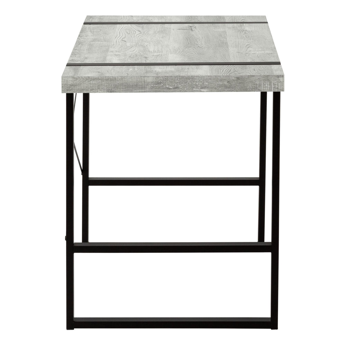 49" Gray and Black Computer Desk