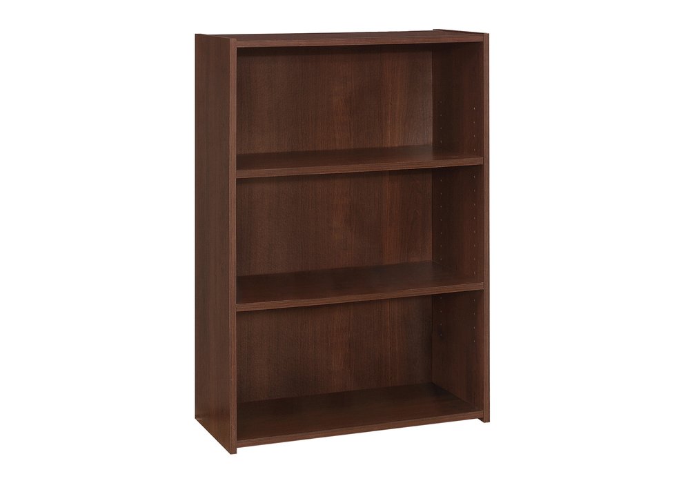 36" Brown Wood Adjustable Bookcase