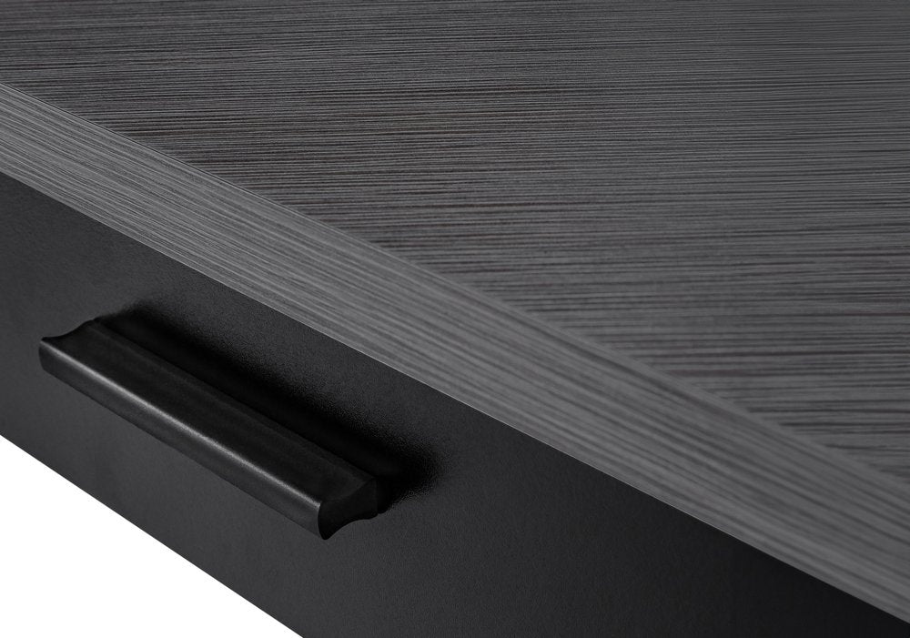42" Gray and Black Corner Computer Desk