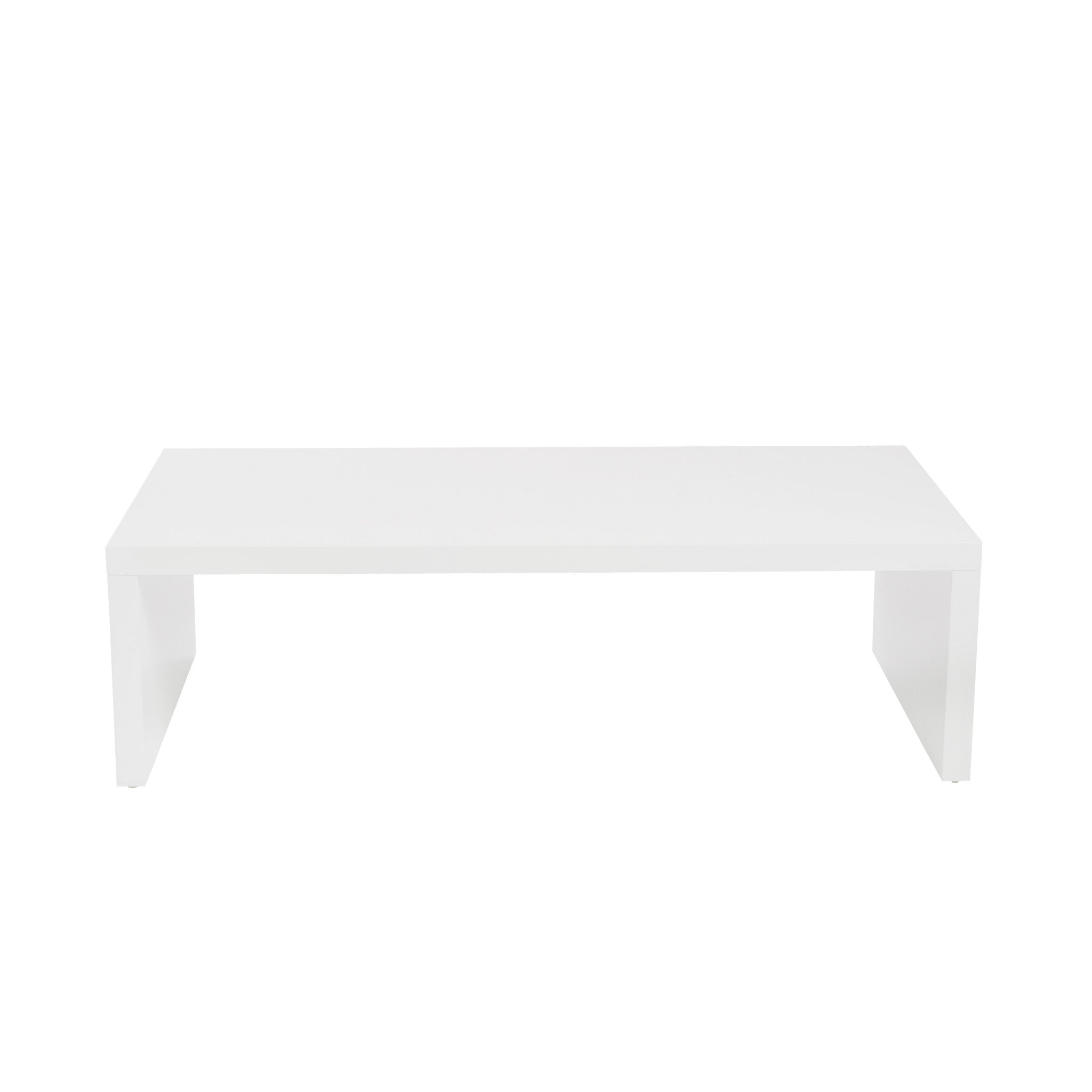 47" White Wood Coffee Table