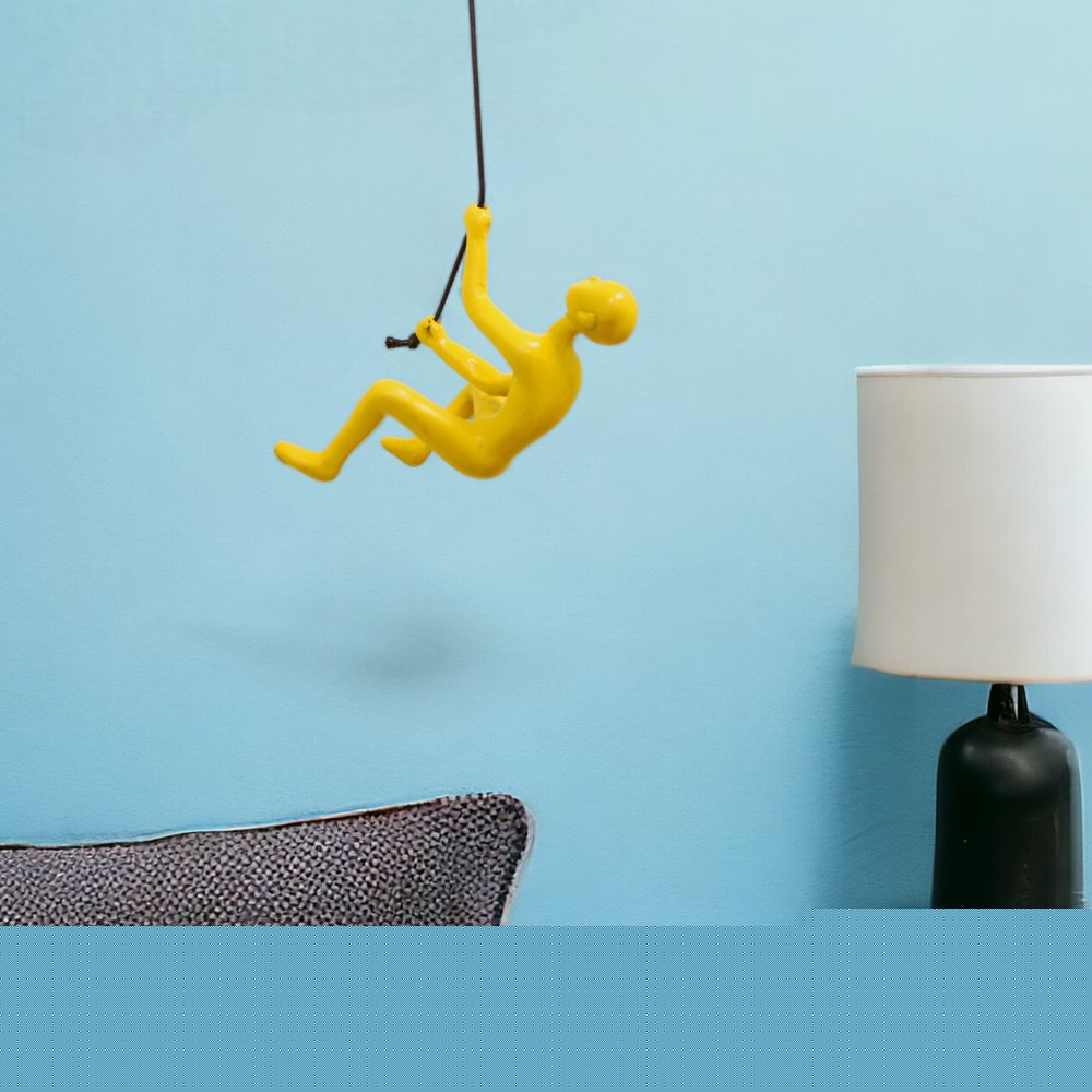 6" X 3" Yellow Resin Novelty Hanging Dimensional Sculpture