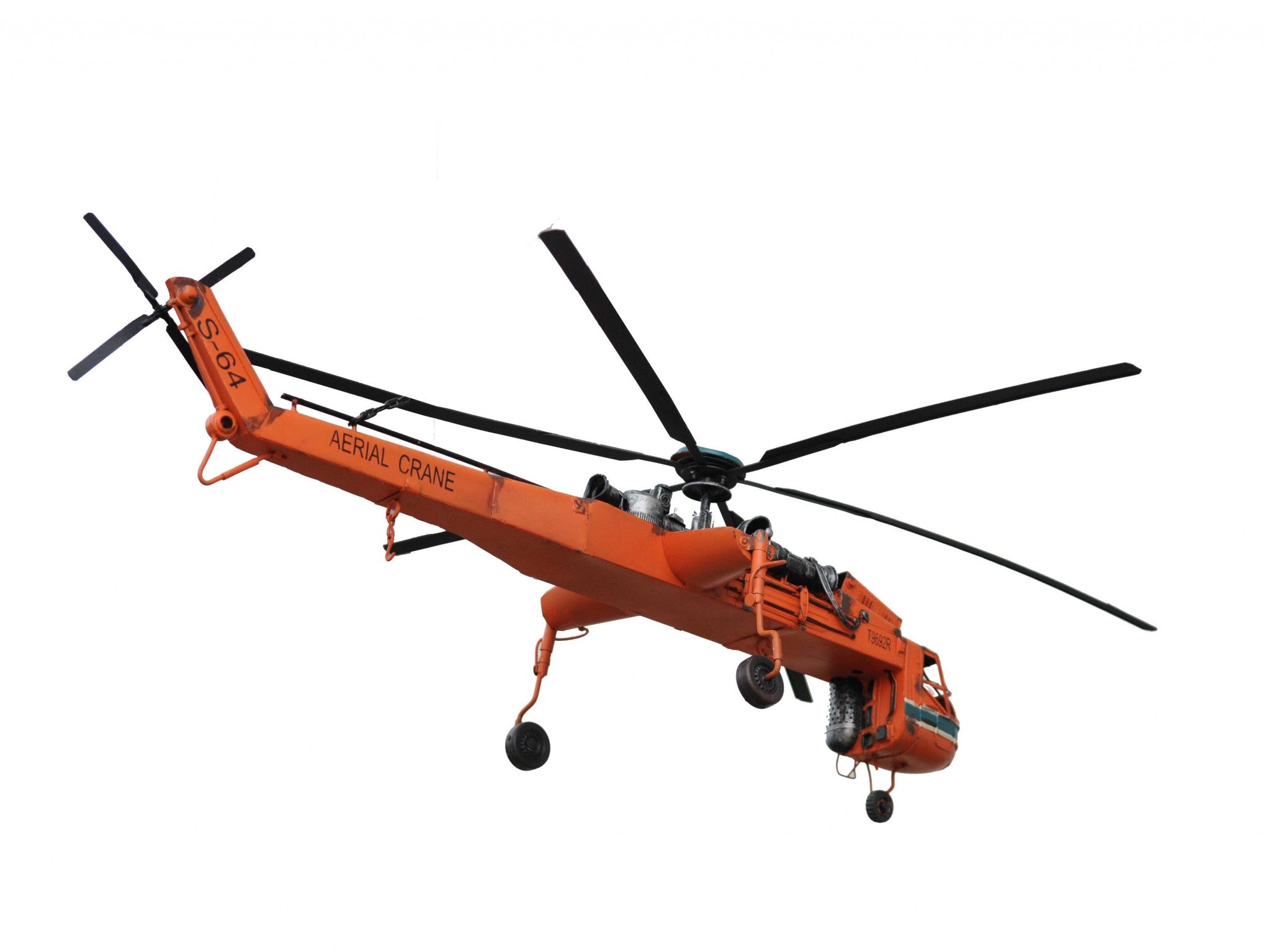 Aerial Crane Lifting Helicopter LED Sculpture