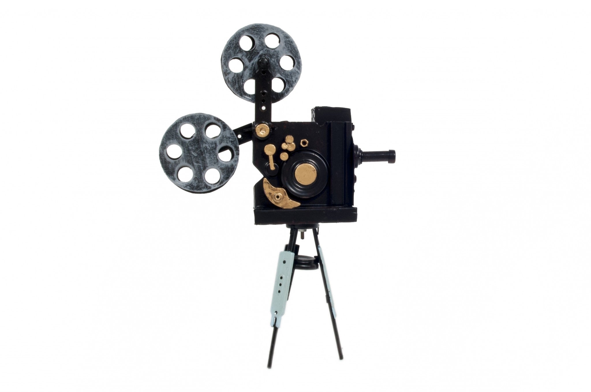 3" X 8.5" X 12.5" Metal Handmade Vintage Movie Projector