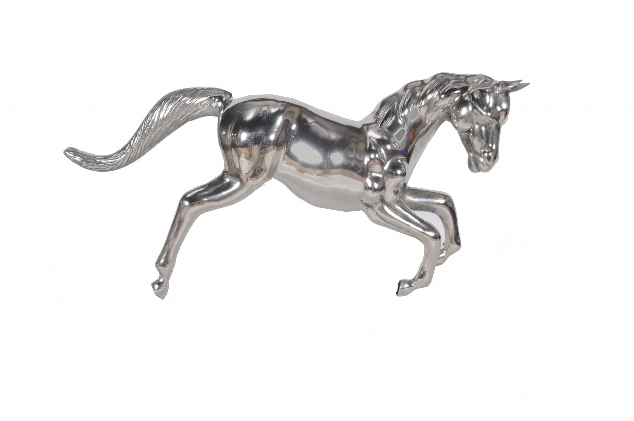 Large Silver Horse Statue