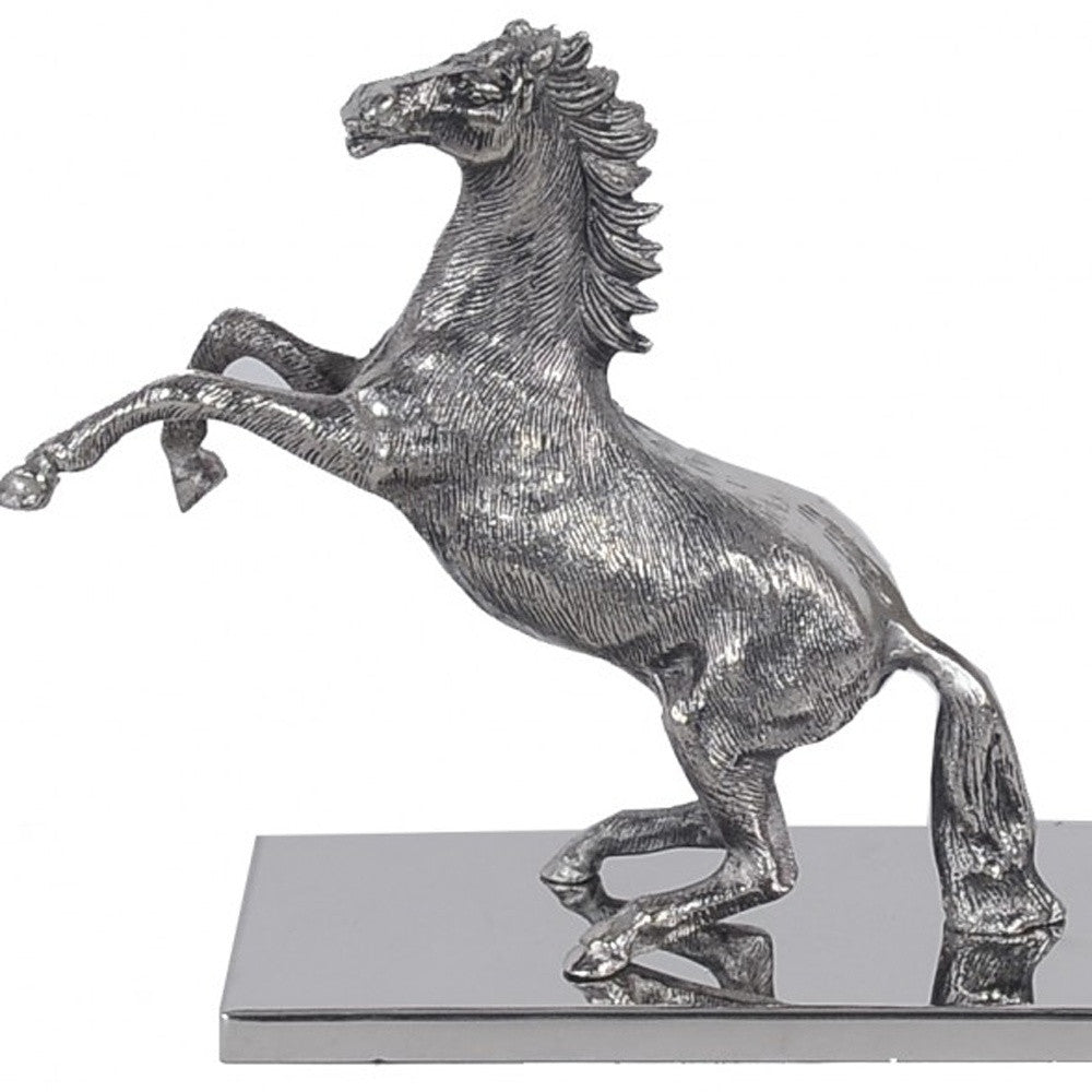 5" X 12.5" X 11" Horse Statue With Base