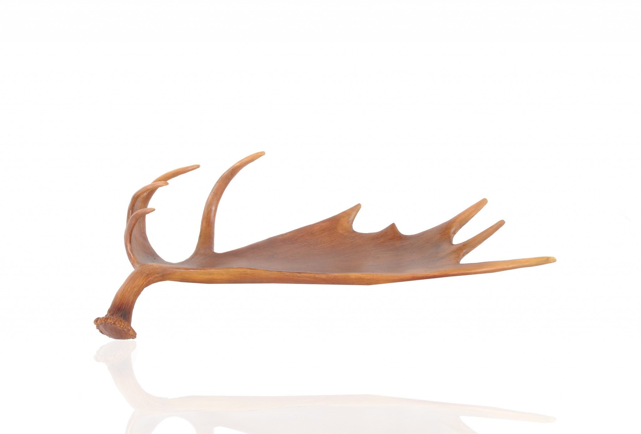 12" Brown Antler Resin Serving Tray