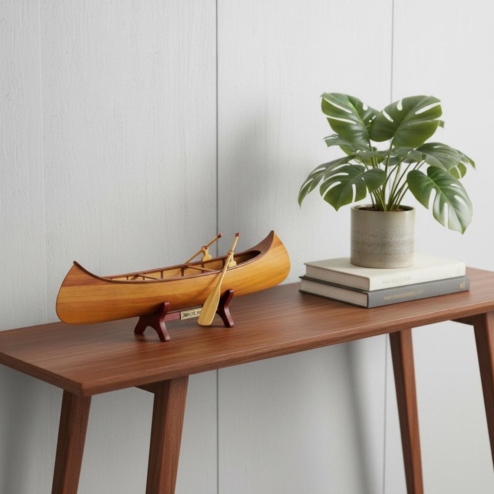 5" X 24" X 7" Indian Girl Canoe