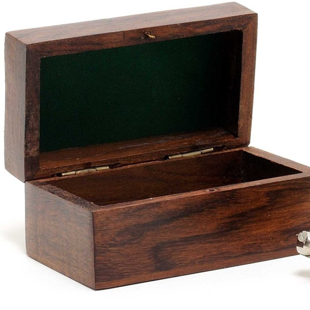 Elegant Mother Of Pearl Opera Glasses In Wood Storage Box