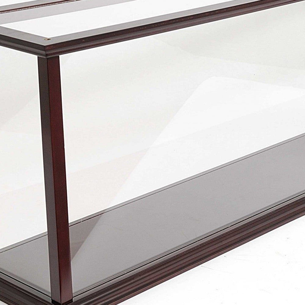 39" Dark Brown Glass Standard Display Stand