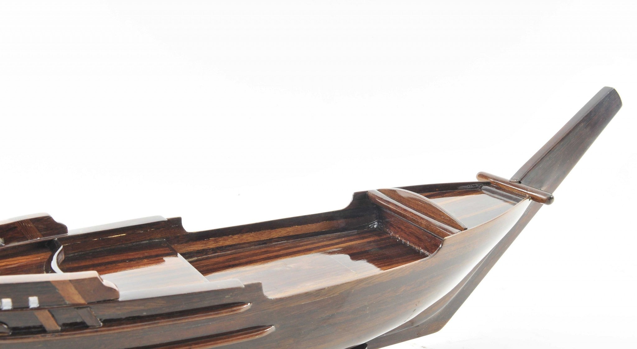 6" Dark Brown Novelty Wood Serving Tray With Handles