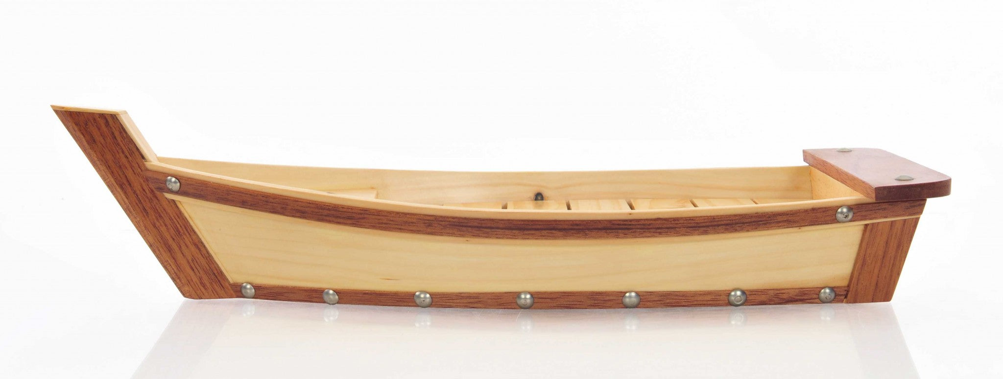 6.25" X 16.75" X 3.37"  Small Wooden Sushi Boat  Serving Tray