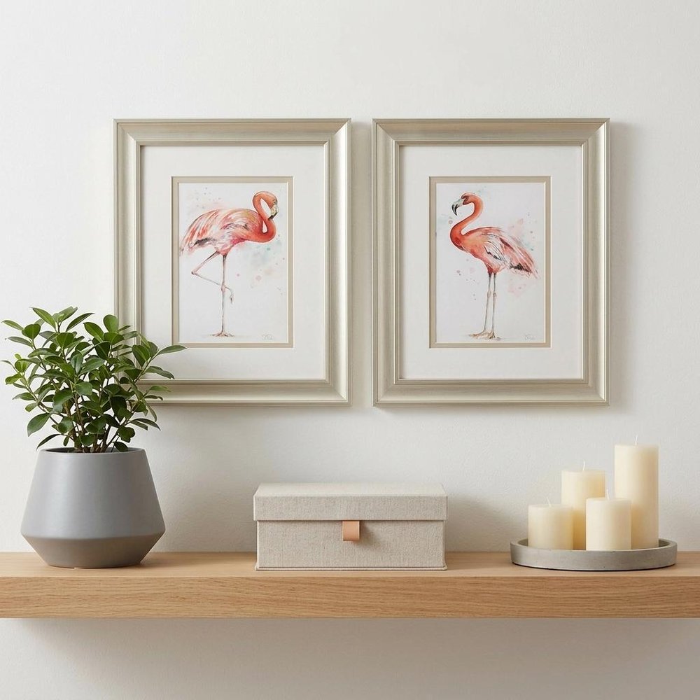 10" X 12" Champagne Gold Color Frame  Pink Showoff (Set Of 2)