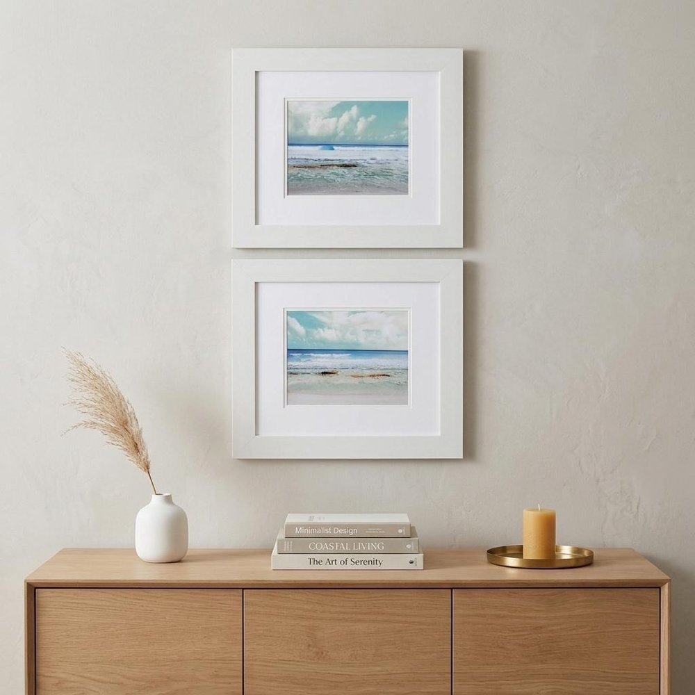 18" X 16" White Frame Cancun Magic (Set Of 2)