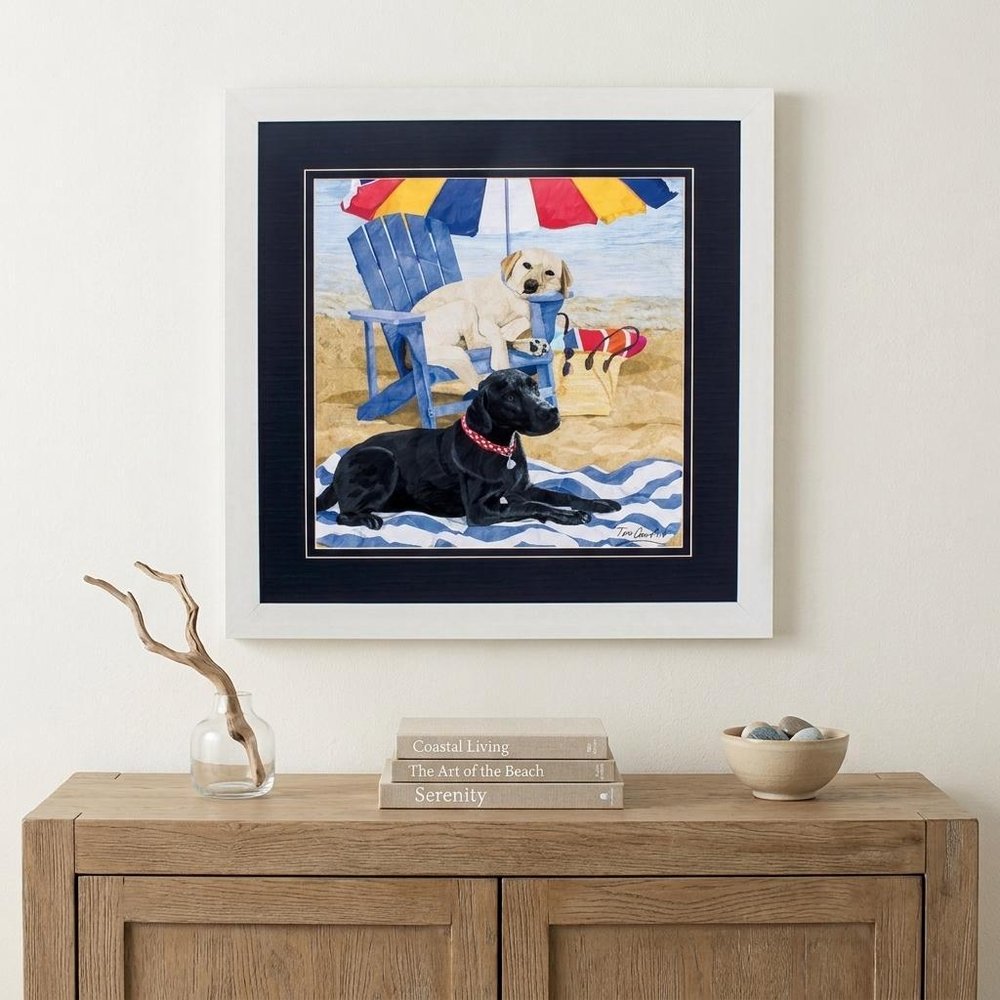 29" X 29" White Frame Labs On Beach