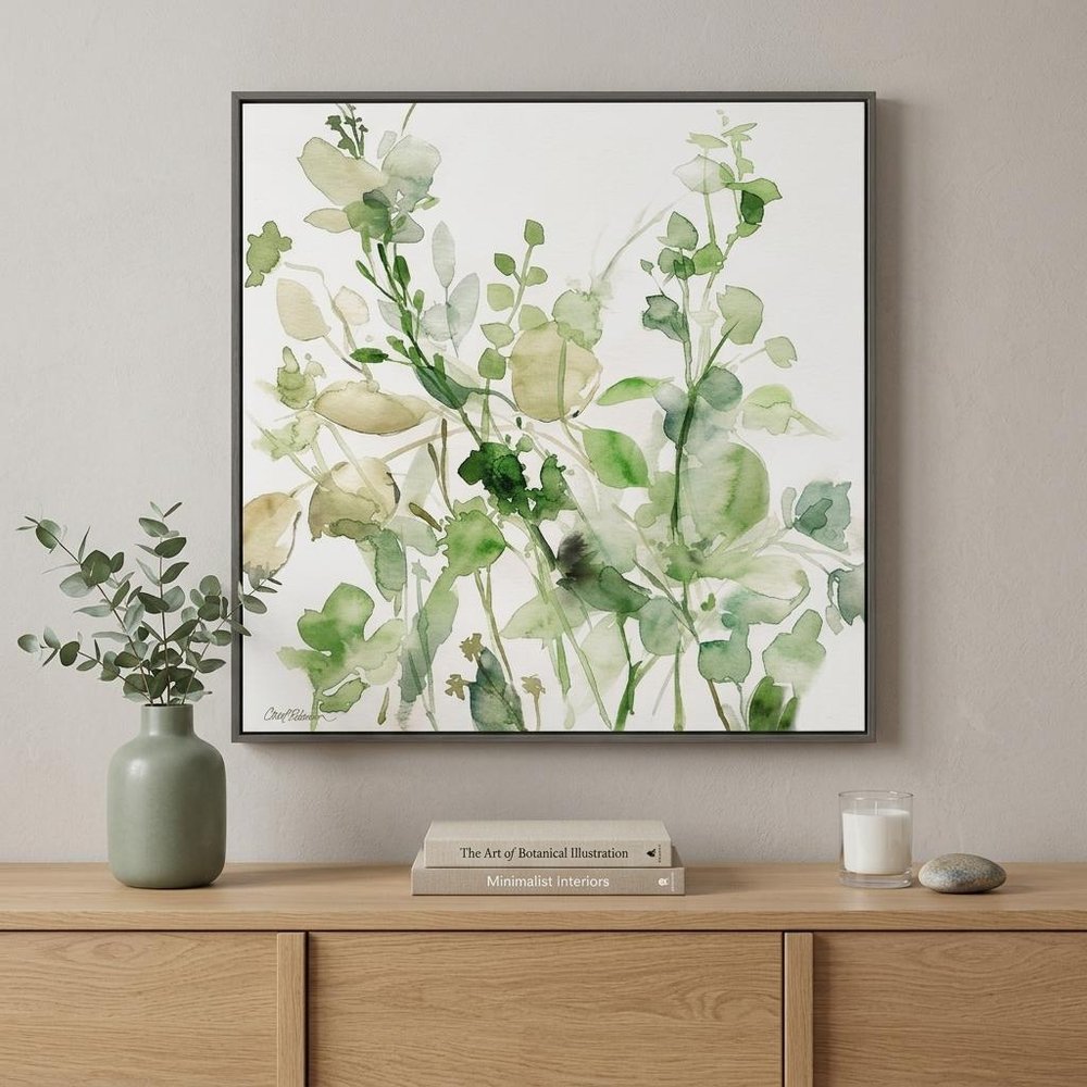 30" X 30" Woodtoned Frame Sage Garden Ii