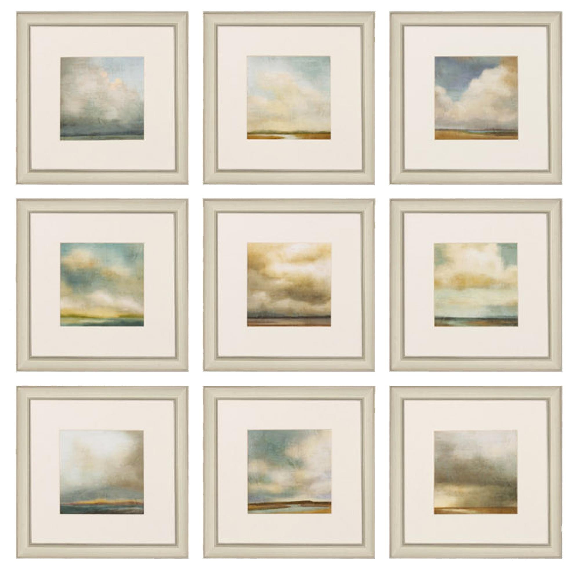 16" X 16" Champagne Gold Color Frame  Atmosphere (Set Of 9)