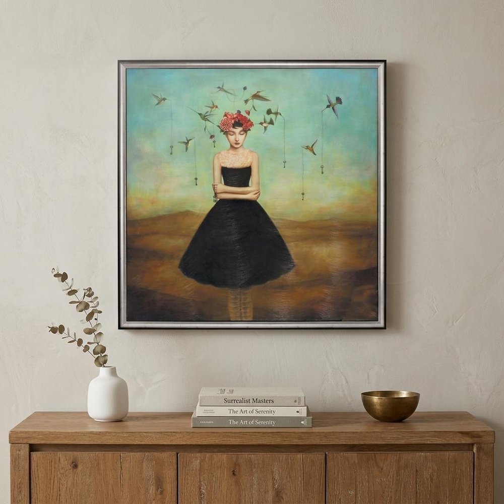 28" X 28" Silver Frame Fair Trade Frame Of Mind