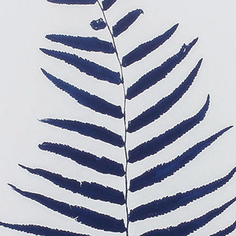 Set of Two Indigo Leaves Champagne Gold Framed Art