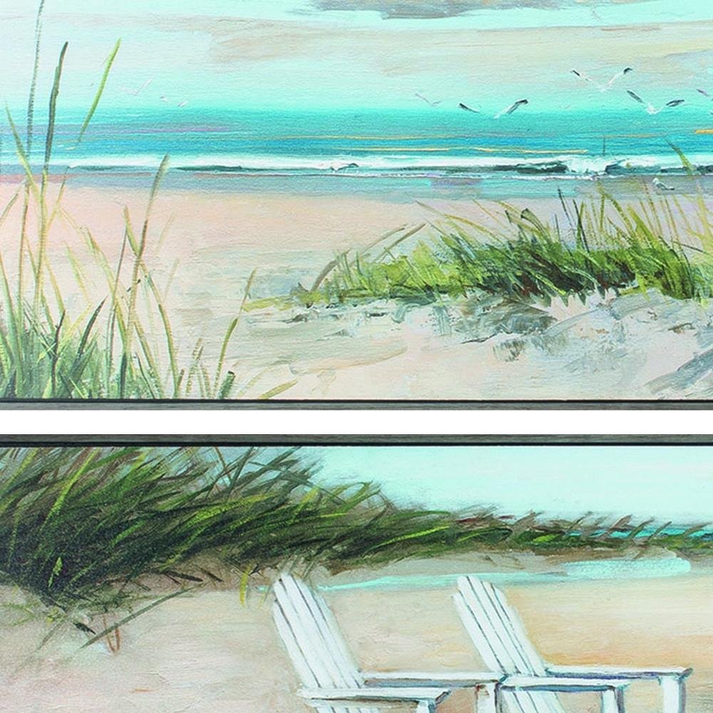 36" X 12" Woodtoned Frame Wind Water (Set Of 2)