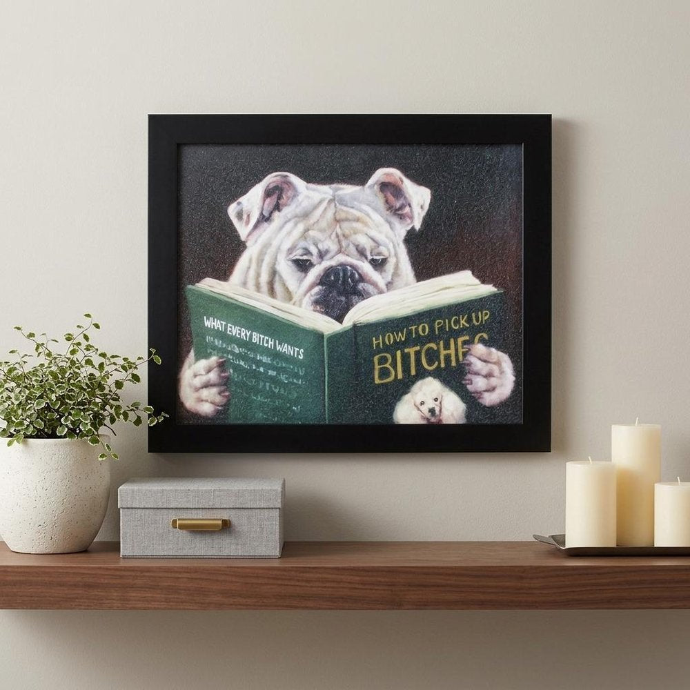 9" X 11" Black Acrylic Dog Wall Decor