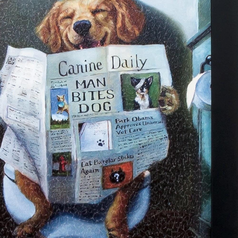 11" X 9" Black Dog Acrylic Framed Art