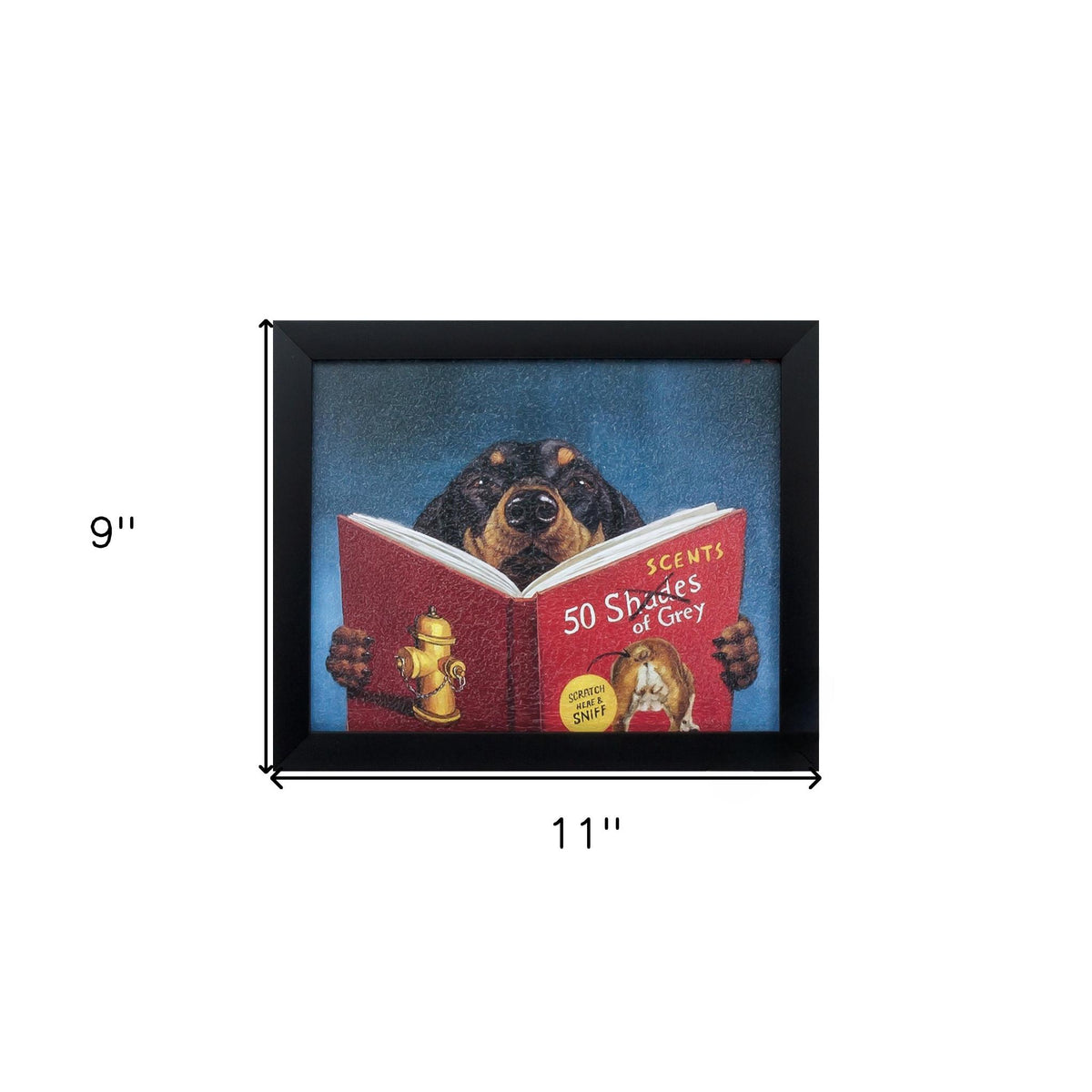 11" X 9" Black Frame 50 Scents Of Gray