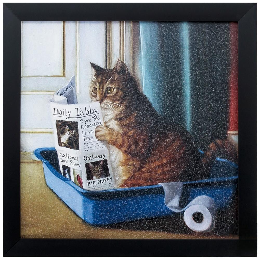 11" X 11" Black Frame Kitty Throne