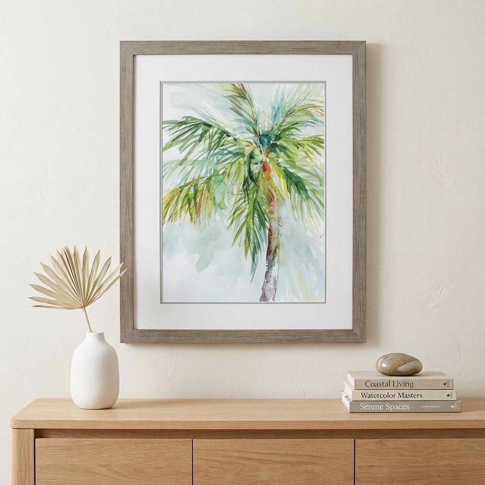 27" X 33" Woodtoned Frame Palm Breezes Ii