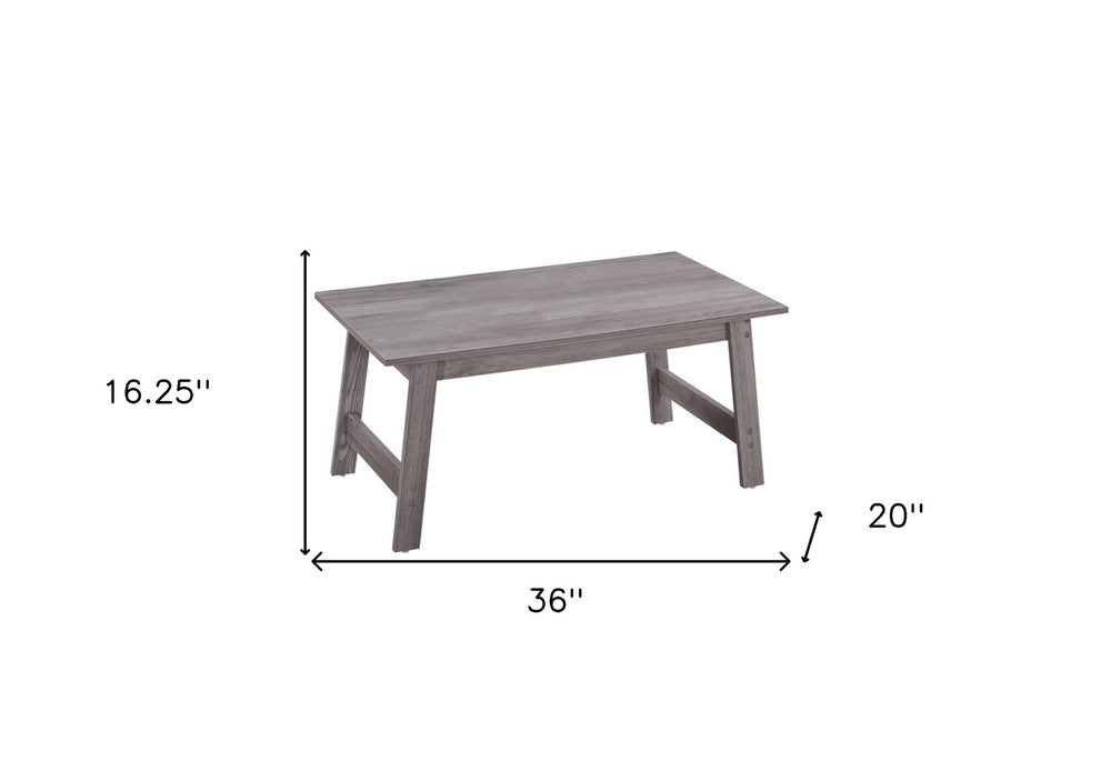 Set of Three 36" Gray Coffee Table